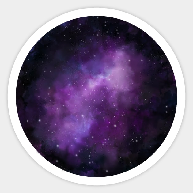 Purple galaxy Sticker by RosanneCreates